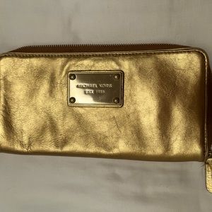 Authentic Michael Kors Gold Wallet